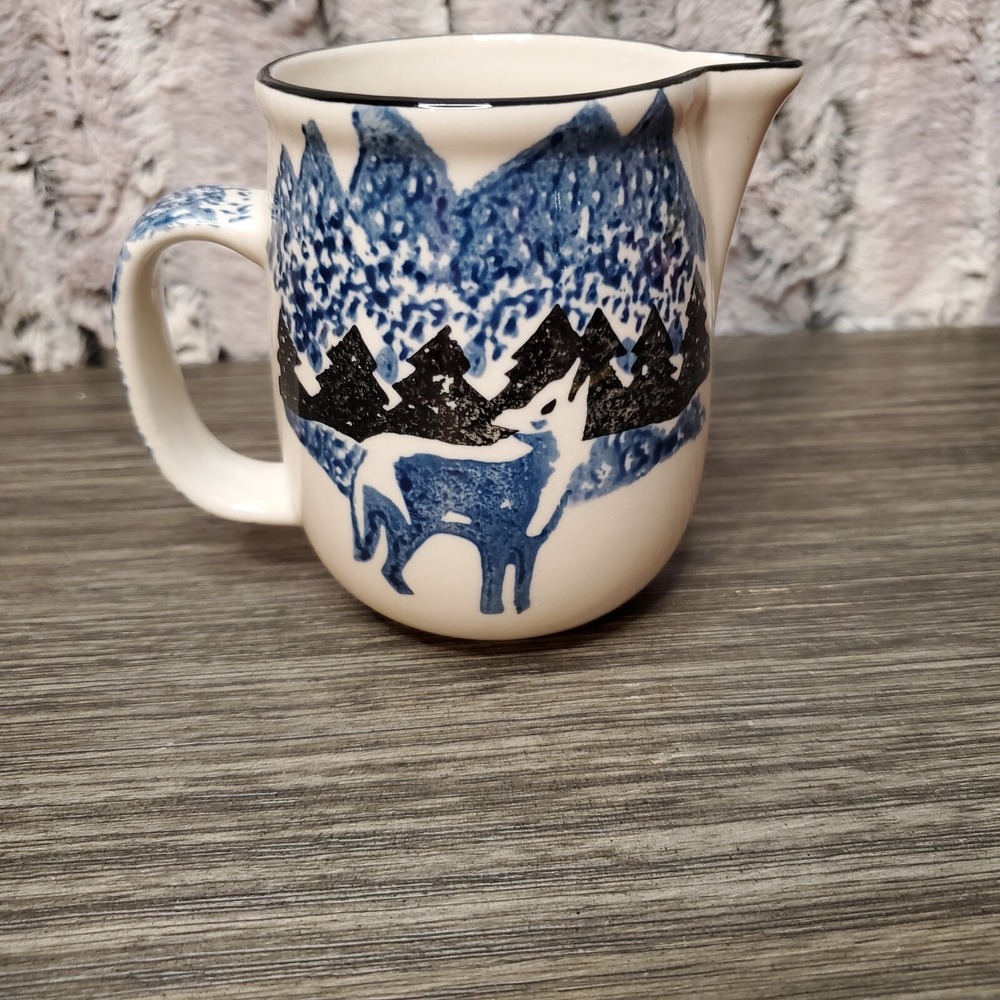 Tienshan Folk Craft Wolf Creamer Pitcher Blue & White Sponge Replacement Piece